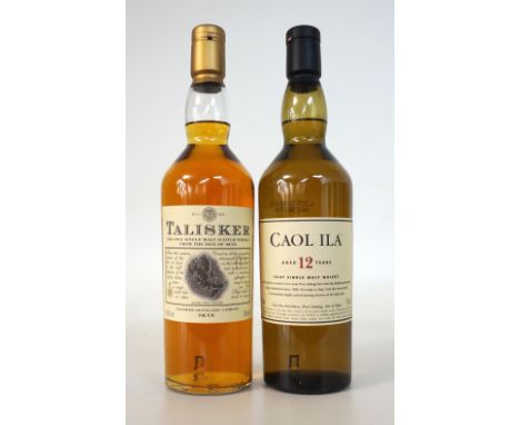 2 ISLAND MALTS
Single Malt Scotch Whisky bottlings from Caol Ila & Talisker.  CAOL ILA 12 YEAR OLD.  70cl.  43% abv.  From Di