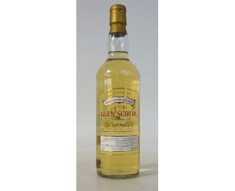 GLEN SCOTIA SINGLE CASK
1 bottle.  GLEN SCOTIA SINGLE CASK PEATED SINGLE MALT SCOTCH WHISKY.  70cl.  45% abv.  Distilled July