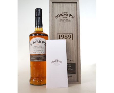 BOWMORE FEIS ILE 2014 - 1989 VINTAGE
The second of the Bowmore Feis Ile offerings for 2014 is this 24 year old Single Malt Sc