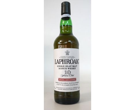 LAPHROAIG ORIGINAL CASK STRENGTH
A good example of the Laphroaig 10 Year Old Original Cask Strength Single Malt Scotch Whisky