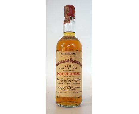 MACALLAN-GLENLIVET 15YO - 1960
A Gordon & MacPhail bottling of Macallan-Glenlivet 15 year old single malt scotch whisky Disti