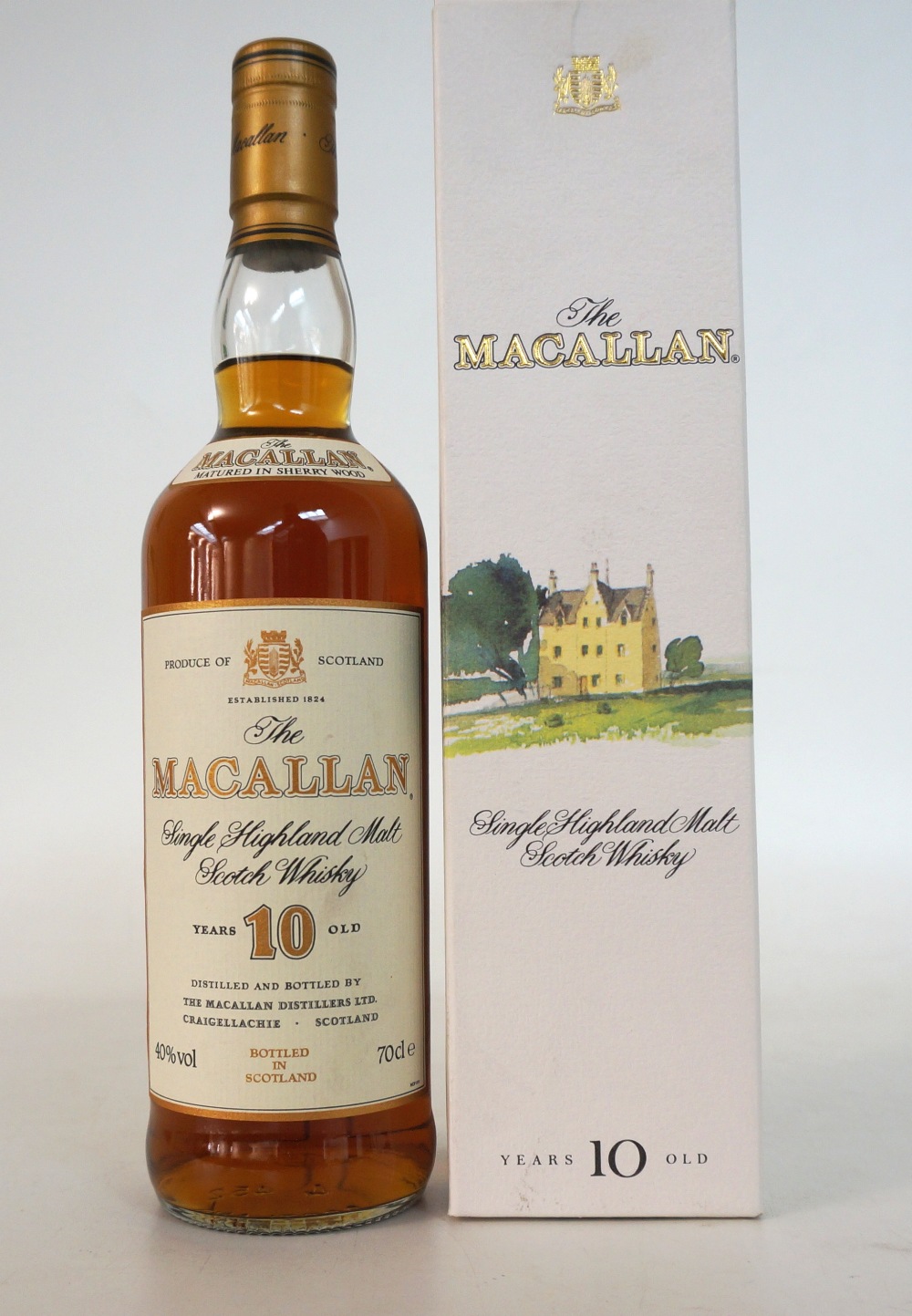 Macallan 10 Year Old An Older Style Bottling Of The Macallan 10 Year Old Single Malt Scotch Whisk
