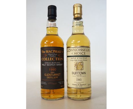 2 MACPHAIL'S BOTTLINGS
Two Single Malt Scotch Whisky bottlings from Independent giant Gordon & MacPhail.  DUFFTOWN 1993 CONNO