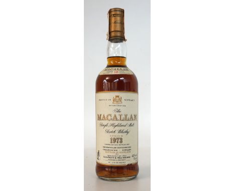 MACALLAN 18YO - 1973
A bottle of Macaalan 18 year old single malt scotch whisky distilled in 1973 and bottled in 1991.  75cl.