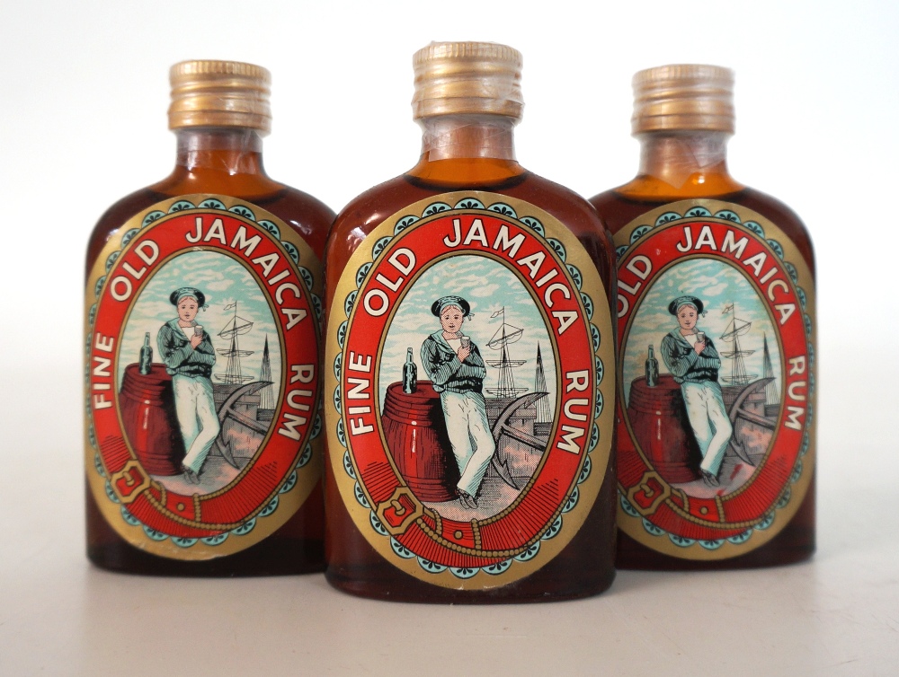 FINE OLD JAMAICA RUM MINIATURES 3 miniature bottles of Fine Old Jamaica