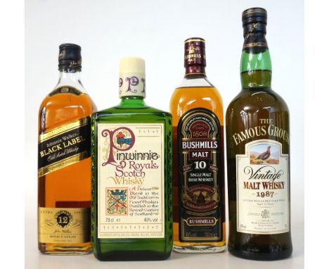 4 BLENDS & MALT
Selected Blended Scotch Whisky, Blended Malt Scotch Whisky & Single Malt Irish Whiskey.  PINWINNIE ROYALE DEL