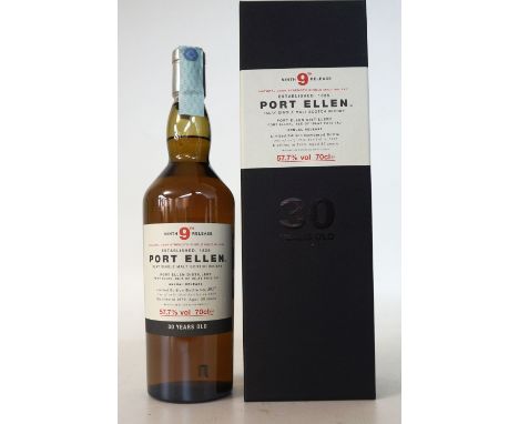 PORT ELLEN 9TH RELEASE
The 2009 special release of the silent Port Ellen Single Malt Scotch Whisky.  30 Years Old.  57.7% abv