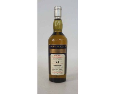 GLEN ORD 23 YEAR OLD - RARE MALTS
1 bottle.  Glen Ord 23 Year Old Single Malt Scotch Whisky.  Rare Malts Series.  70cl.  60.8