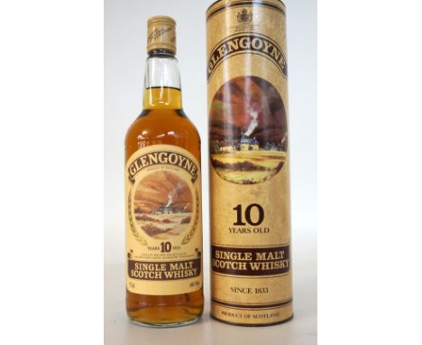 GLENGOYNE 10YO
Glengoyne 10 Year Old Single Malt Scotch Whisky.  OB.  75cl.  40% abv.  An old Lang Brothers bottling of the B