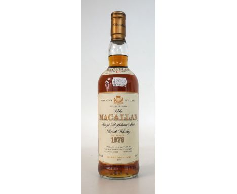 MACALLAN 18Y0- 1976
An 18 year old bottling of Macallan single malt scotch whisky distilled in 1976 and bottled in 1994.  75c