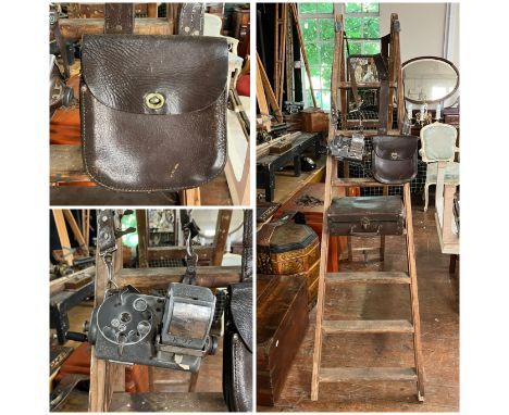 Old step ladders and bus ticket machine