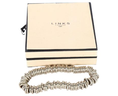 LINKS OF LONDON - a ring design elasticated bracelet in original box 