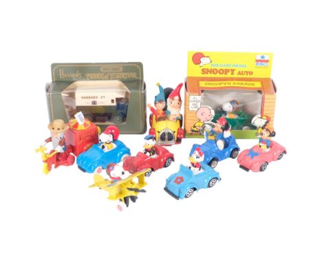 A quantity of ESCI, Italian made, diecast metal vehicles, Snoopy and Walt Disney related vehicles, and several Corgi Magic Ro