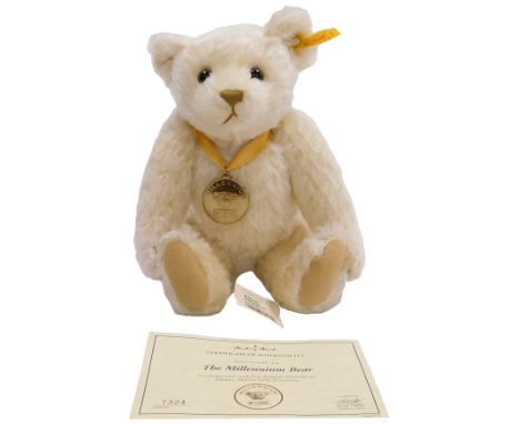 A Steiff Millennium Bear for Danbury Mint, serial number 7324, with certificate. 
