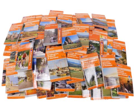 Ordnance Survey Explorer maps, together with A-Z street atlases. (1 crate)