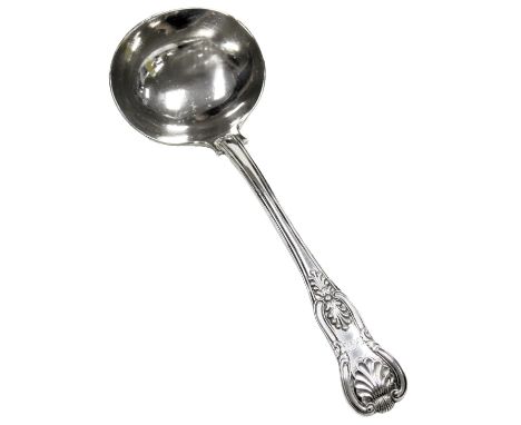 A Victorian silver King's pattern cream ladle, monogram engraved, London 1851, 2.95oz.