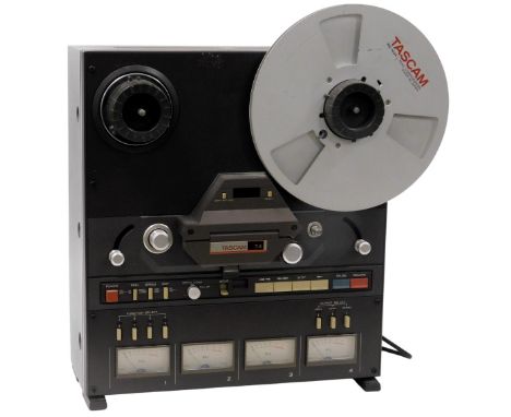 A Tascam 34 reel-to-reel tape recorder, together with various tapes, and a Stella tape player.