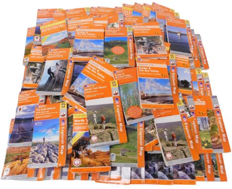 Ordnance Survey Explorer maps. (1 crate)