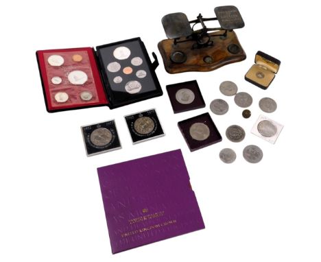 A Royal Canadian Mint coin collection, Golden Jubilee United Kingdom crown, two 1951 Festival of Britain crowns, further comm
