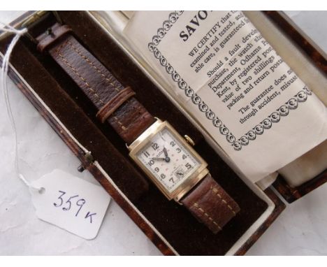 Boxed stylish 9ct rotary wrist watch      