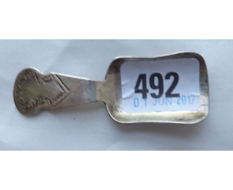 A caddy spoon with scoop bowl Birm 1945 by WWS  