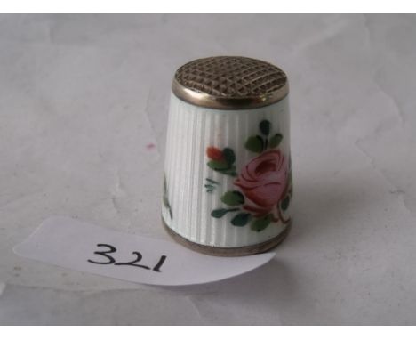 Silver & enamel Norweigan thimble by David Anderson  