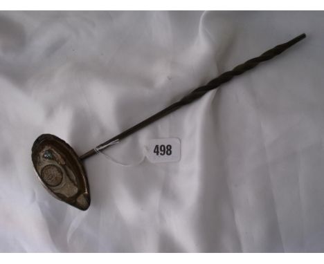 Georgian toddy ladle coin inset 1758    