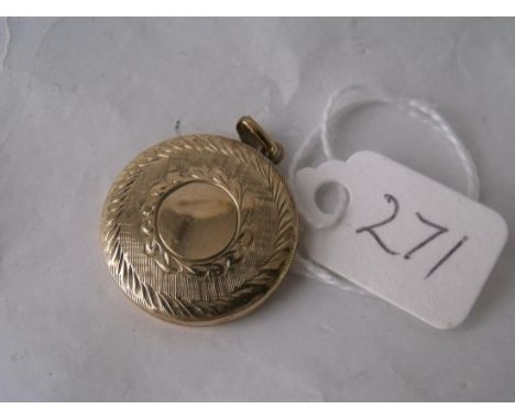 Vintage 9ct circular locket 4g      