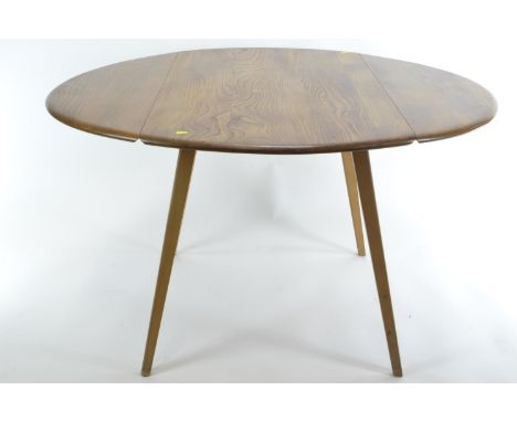 Ercol 384 Windsor drop-leaf table, golden dawn finish, Overall top open 125cm x 113cm. Overall top closed 63cm x 113cm. Heigh