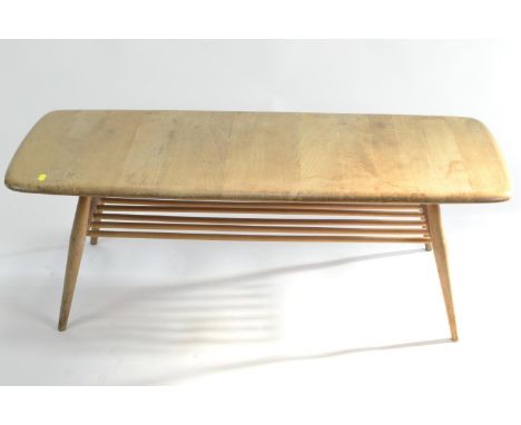 Ercol 398 occasional coffee table in beech & elm. L105cm W44cm H35cm 