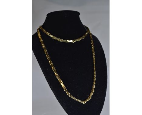 14ct gold neck chain, circumference 550mm, 22.27 grams 