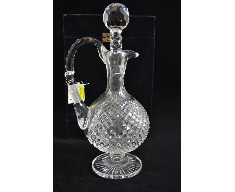 Waterford Crystal claret decanter, 31cm high, with fitted velvet case & a Waterford Crystal leaflet listing the decanter Very
