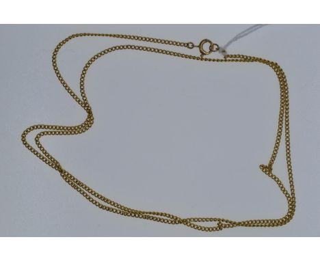 9ct gold neck chain, circumference 600mm, 4.34 grams 