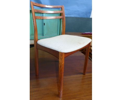 A set of 6 1970's Danish rosewood ladder back dining chairs