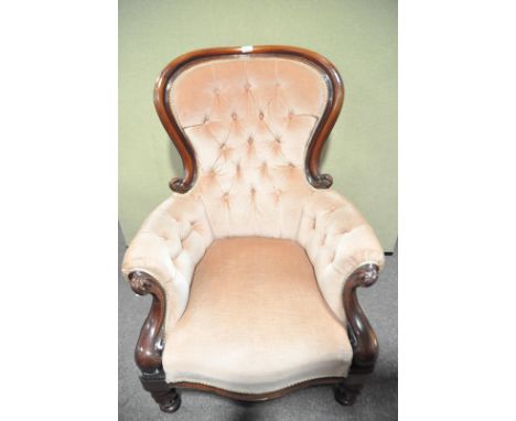 A Victorian style button back chair