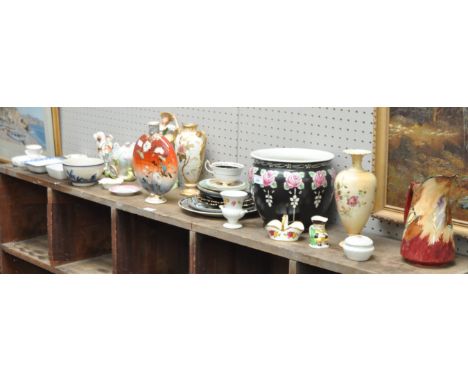 A moon flask and other ceramics