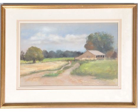 S R Michalski, barn at Witlingham, pastel on paper, signed lower right and dated 1982, 29cm x 45cm