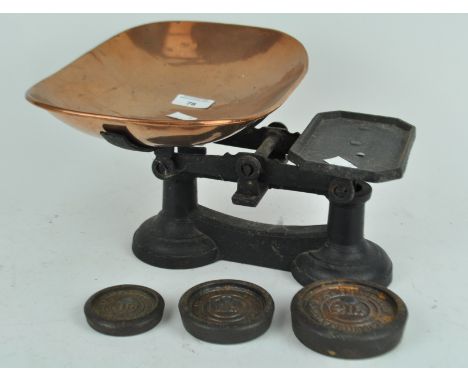 A set of kitchen scales
