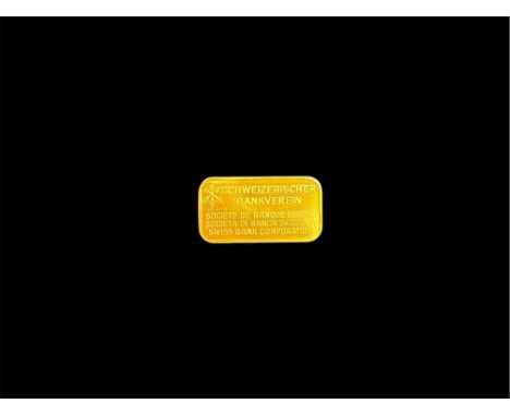 Schweizerischer Bankverein - A fine gold ingot, 5g, in a plastic sleeve