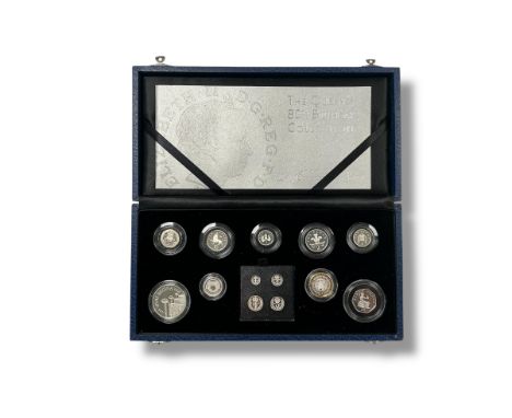 Royal Mint - The Queen's 80th birthday collection proof set in Sterling silver, comprising five pound piece, two pound piece,