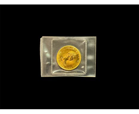 Canada - A gold 10 dollar piece, 1985, '1/4ozt fine gold' stated on the coin, AU 900/1000, 8g, in a sealed plastic sleeve.