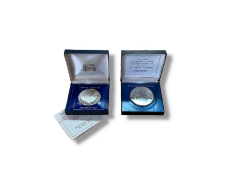 Franklin Mint - Barbados 10 dollar proof coin, with paperwork, together with Solomon Islands 10 dollar proof coin, with paper