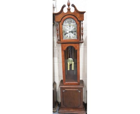 Contemporary mahogany cased Highlands 15 day longcase clock. This lot is not available for in-house P&amp;P. 