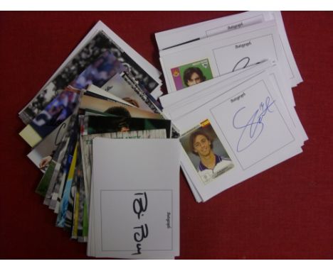 Football Autographs, a collection of 121 signatures, on white cards (90), glossy colour photographs (31), signatures include 