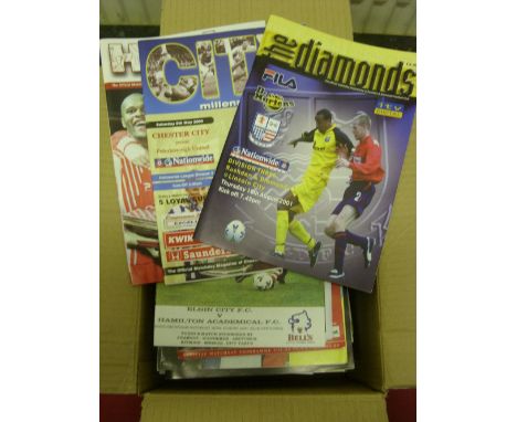 A collection of over 150 football programmes including Ex League clubs, first & last seasons in the league, 1st & Last games 