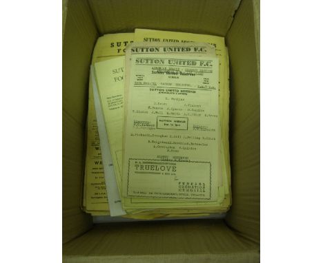 Sutton Utd, an extensive collection of 155 home programmes, mainly from the 1960's to include, First Team (133), Reserves (23