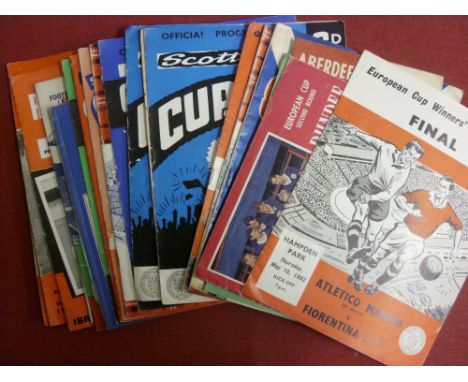 A collection of 33 football programmes, mainly from the 1960's but a few earlier, all Scottish Football, including Internatio