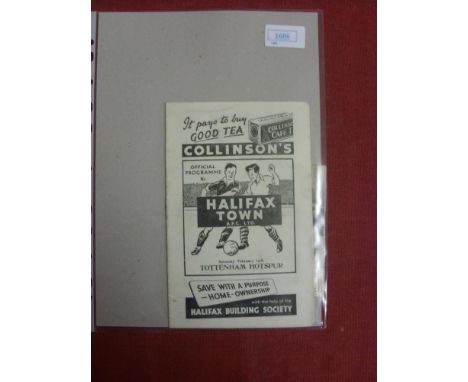 1952/53 Halifax v Tottenham Hotspur, a programme from the FA Cup tie played on 14/02/1953, this is the record attendance at T