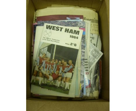 West Ham Utd, a collection of over 120 football programmes and memorabilia, including Friendly and Testimonial programmes, We