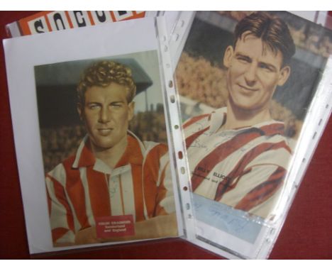 Sunderland, a collection of autographs inc, complete album pages from 1933/34 and 1950/51, plus individual magazine pictures 